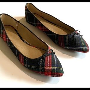 Old Navy Ballet Flats Shoes Plaid Size 9